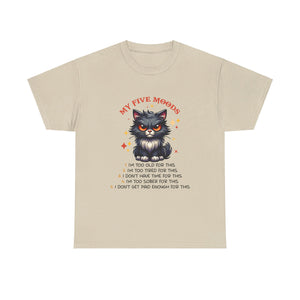 Grumpy cat five moods Unisex Heavy Cotton Tee by the x m world