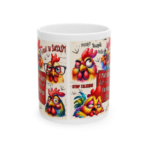 Funny Rooster Mug, attitude sarcasm Coffee Cup for Animal Lovers, Gift for Birthdays, Holidays, & Coffee Enthusiasts