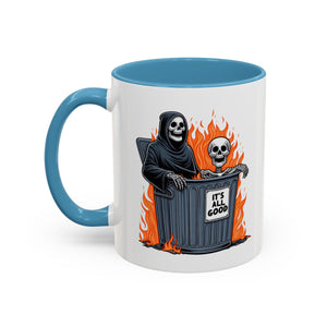 Funny Grim Reaper Coffee Mug - Perfect for Halloween, Gift for Friends, Quirky Kitchen Decor, Novelty Drinkware
