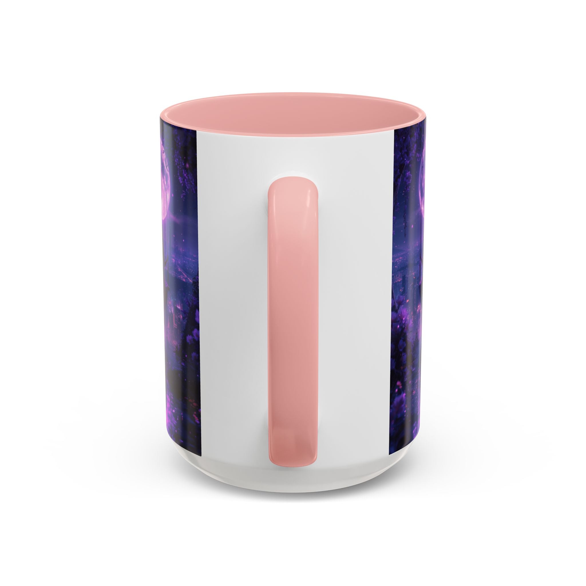 anime Dreamy Moonlit Swing Accent Coffee Mug, Artistic Mug, Celestial Coffee Cup, Fantasy Beverage Holder, Gift for Dreamers