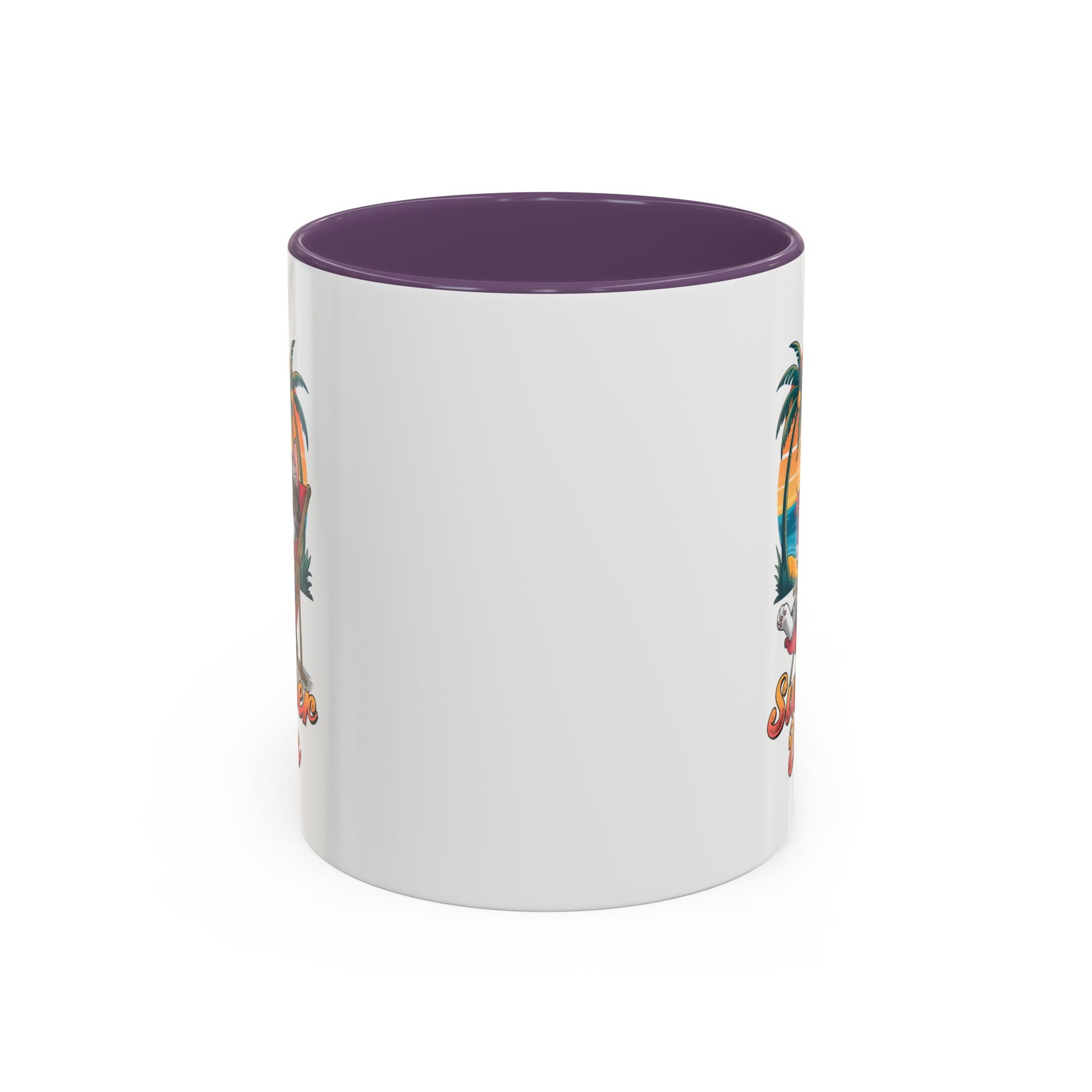 Summer Vibes Coffee Mug, Tropical Cat Mug, Beach Lover Gift, Fun Animal Sipware, Vacation-themed Drinkware, Pet Lover Cup