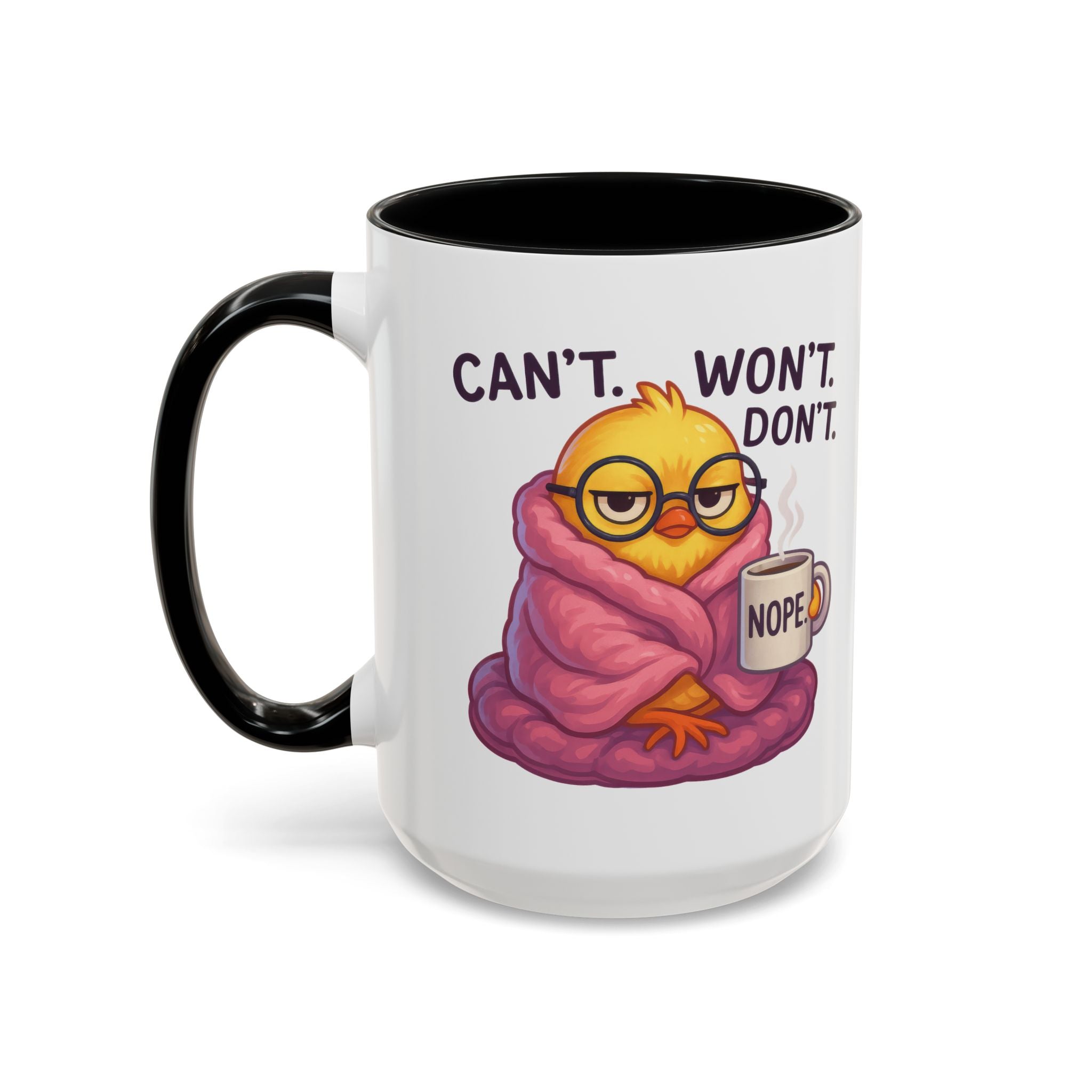 Cozy Cartoon Coffee Mug - Perfect for Lazy Days, Gifts for Friends, Cute Coffee Cups, Inspirational Morning Mug, Funny Beverage Container