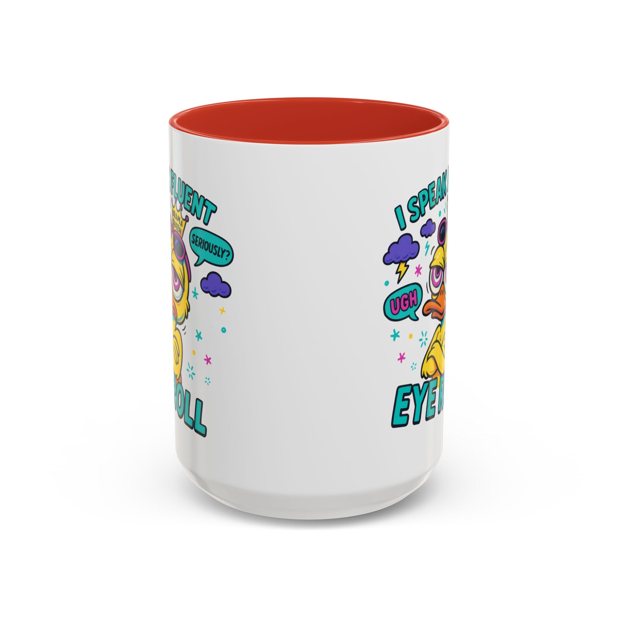 attitude Sassy Eye Roll Coffee Mug,  for Coffee Lovers, Gift for Friends, Quirky Tea Mug, Humor  Cute Kitchen Decor