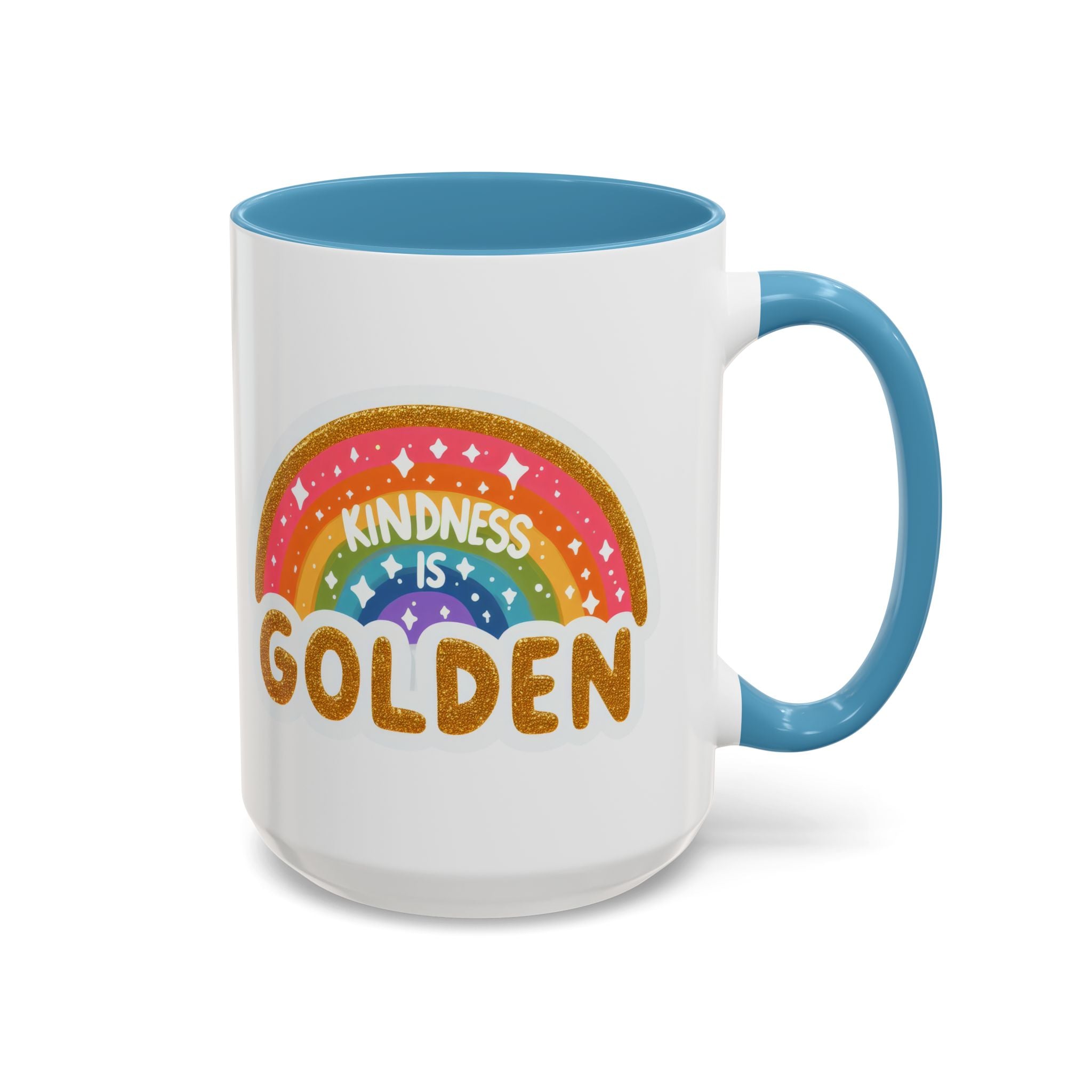 Kindness Is Golden Rainbow Accent Coffee Mug (11/15oz)