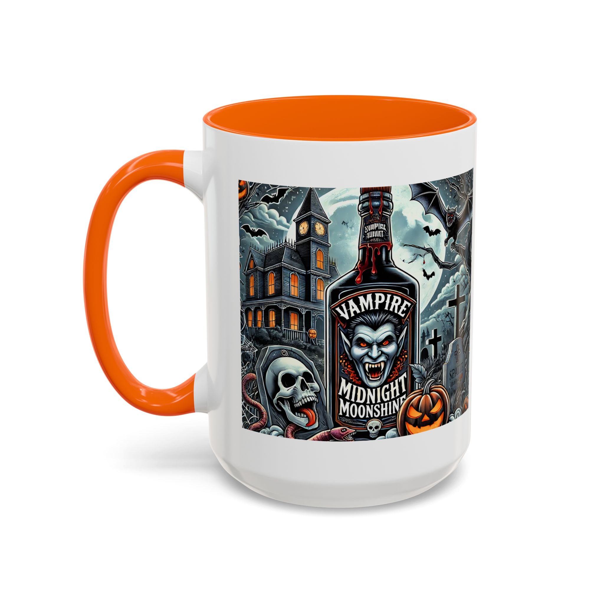 Gothic vampire Halloween Coffee Mug, Spooky Decor, Skull Design, Gift for Horror Lovers,  Party Essential, Unique Drinkware