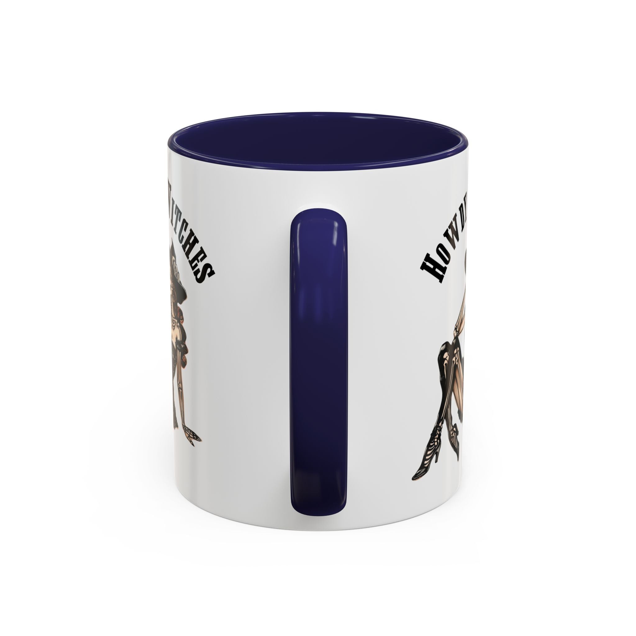 Howdy Witches Coffee Mug - Spooky Halloween Mug, Gift for Witches, Witchy Decor, Gothic Coffee Cup, Skeleton Design