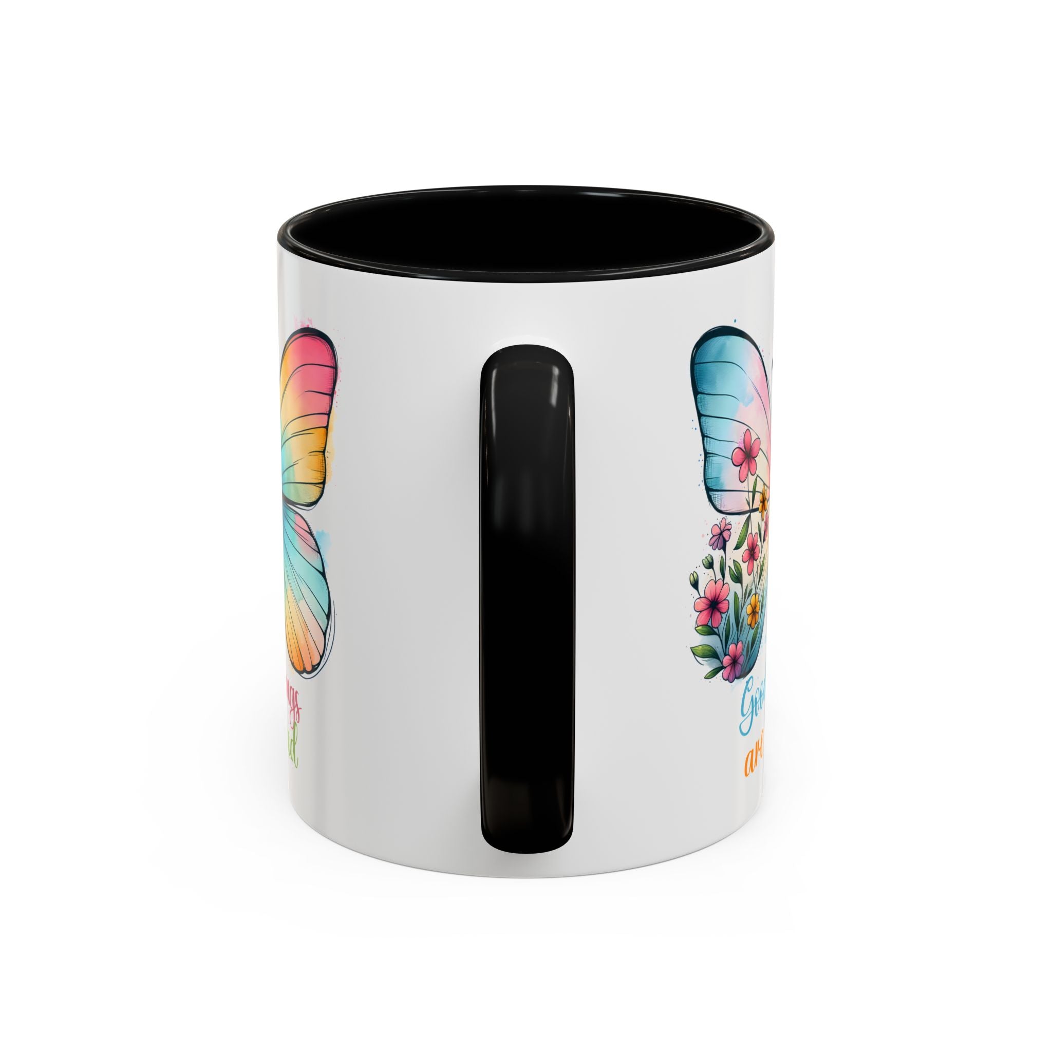 Inspirational Butterfly Coffee Mug positive vibe mental health