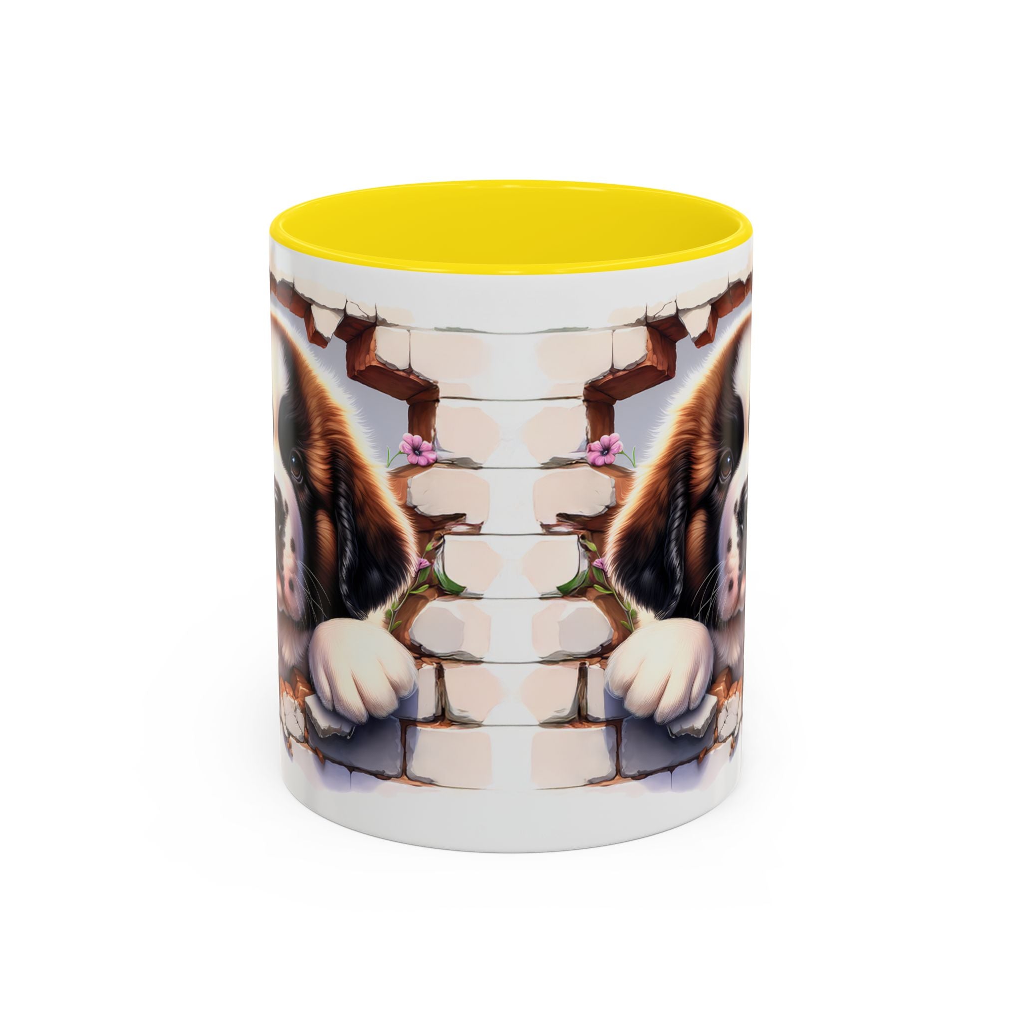 Cute Dog Breakthrough Accent Coffee Mug - Gift for Dog Lovers, Home Decor, Personalized Pet Mug, Puppy Lover's Kitchenware