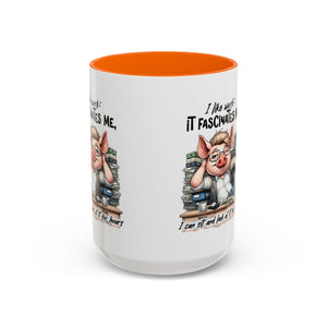 Whimsical Pig Coffee Mug, Funny Gift for Animal Lovers, Unique Office Mug, Cute Coffee Cup, Perfect for Birthdays, Holidays