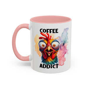Coffee Addict Mug, Funny Coffee Lover Gift, Unique Kitchen Decor, Quirky Morning Brew Cup, Perfect for Birthdays & Holidays