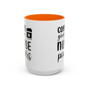 Nurse Coffee Mug, Funny Gift for Nurses, Coffee Lover's Mug, Black Accent Tea Cup, Motivational Nurse Gift