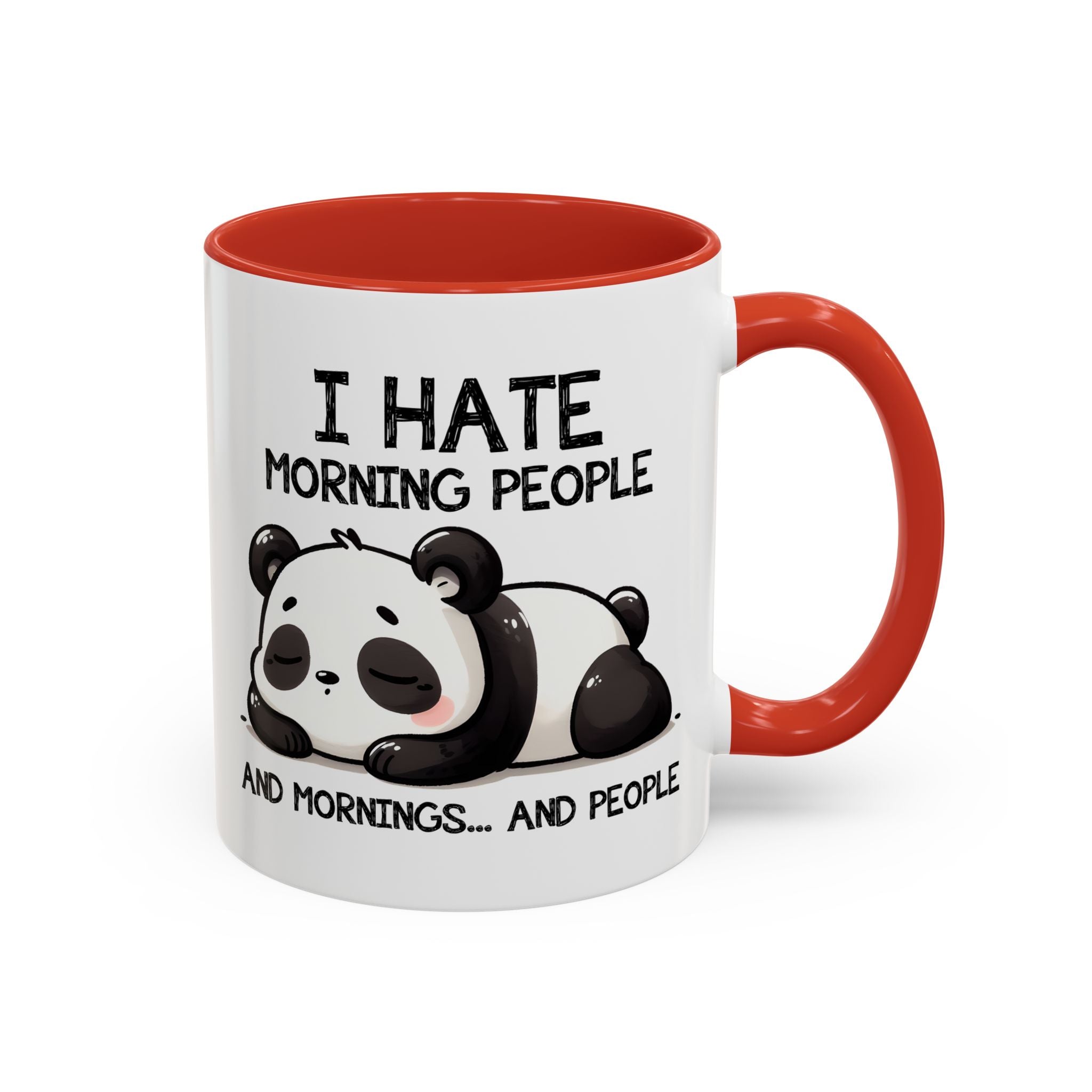 I Hate Morning People Panda Accent Coffee Mug (11/15oz)