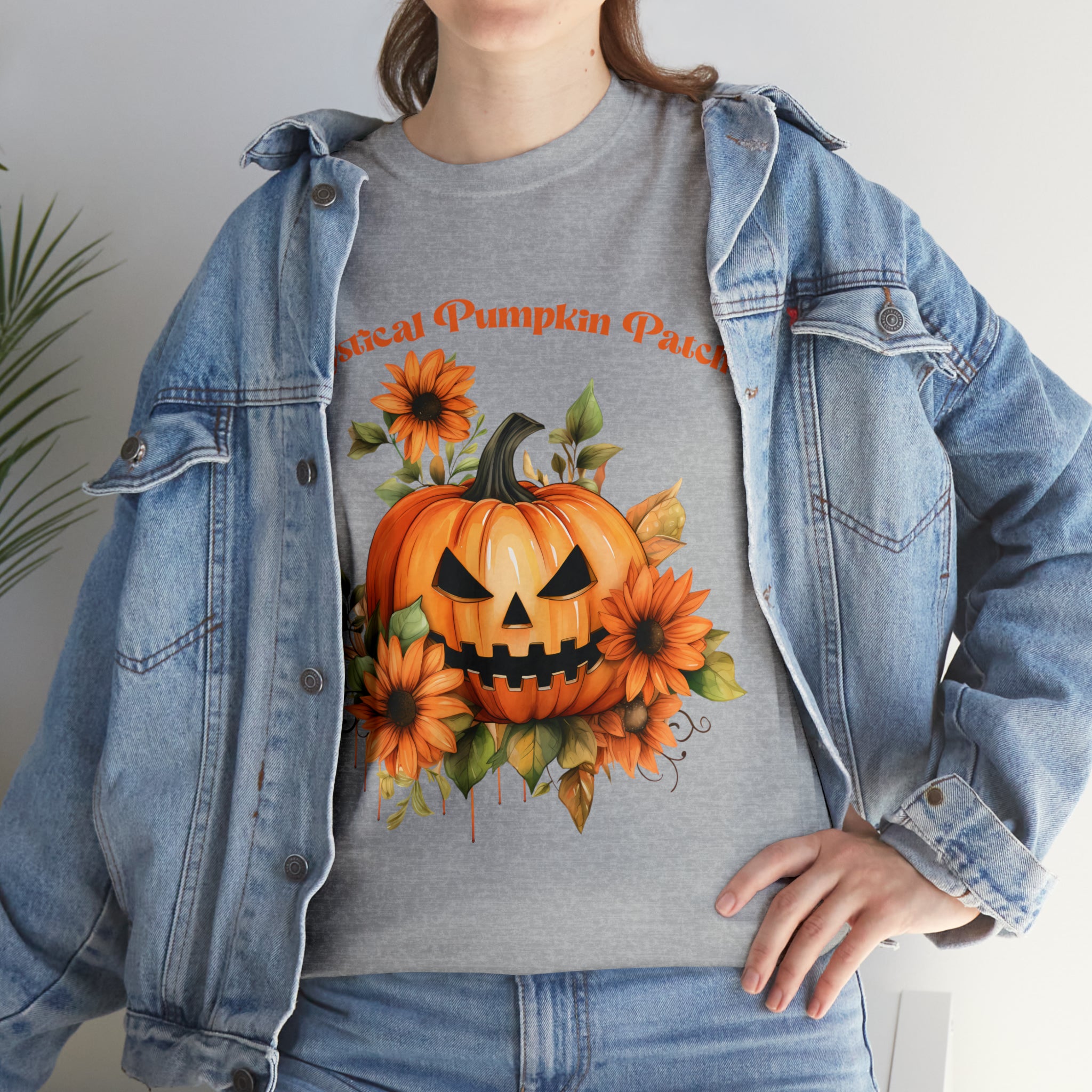 Halloween unisex t shirt mystical pumkin patch fall fun stocking stuffer Unisex Heavy Cotton Tee