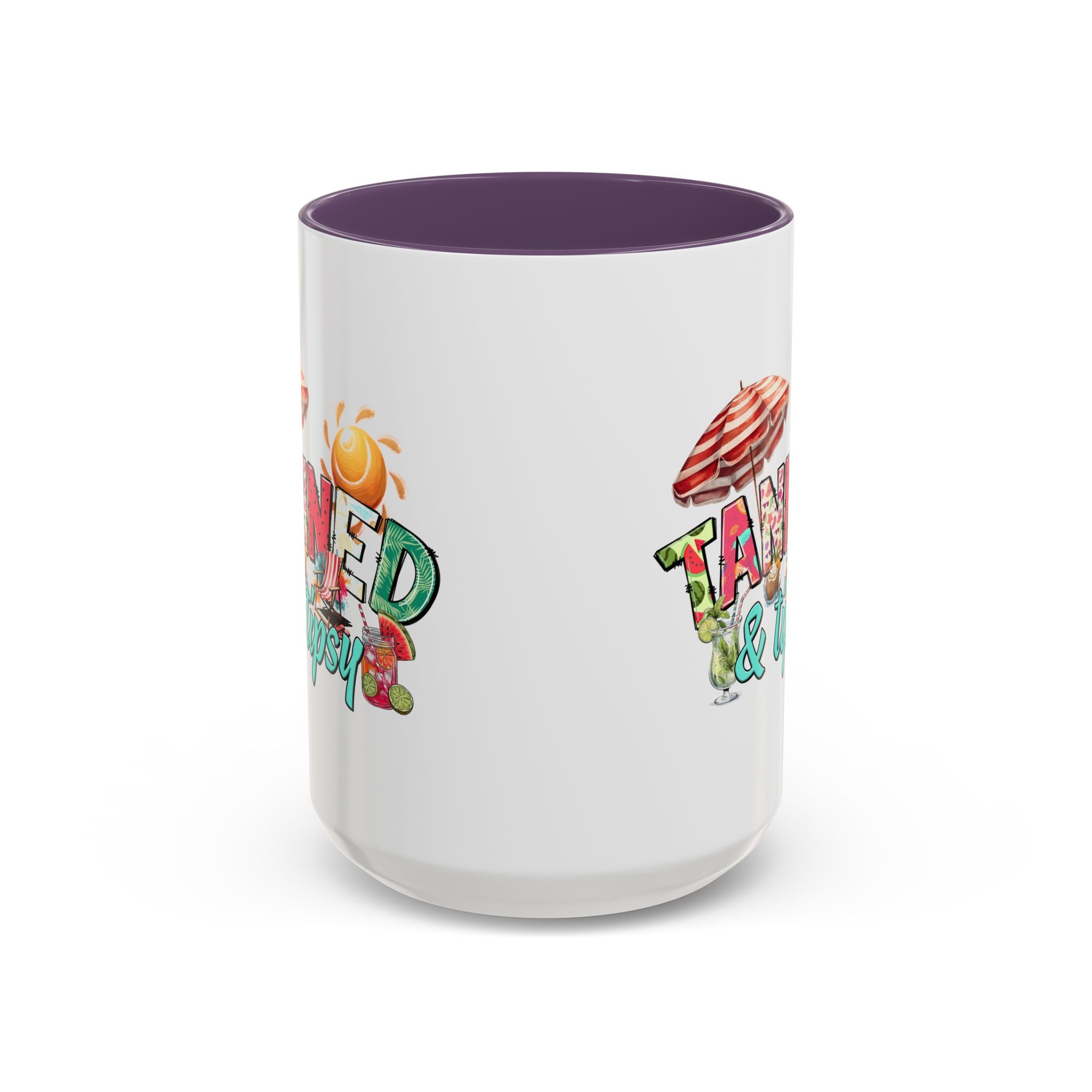 Tanned & Tipsy Accent Coffee Mug - Perfect for Summer Vibes & Beach Lovers party