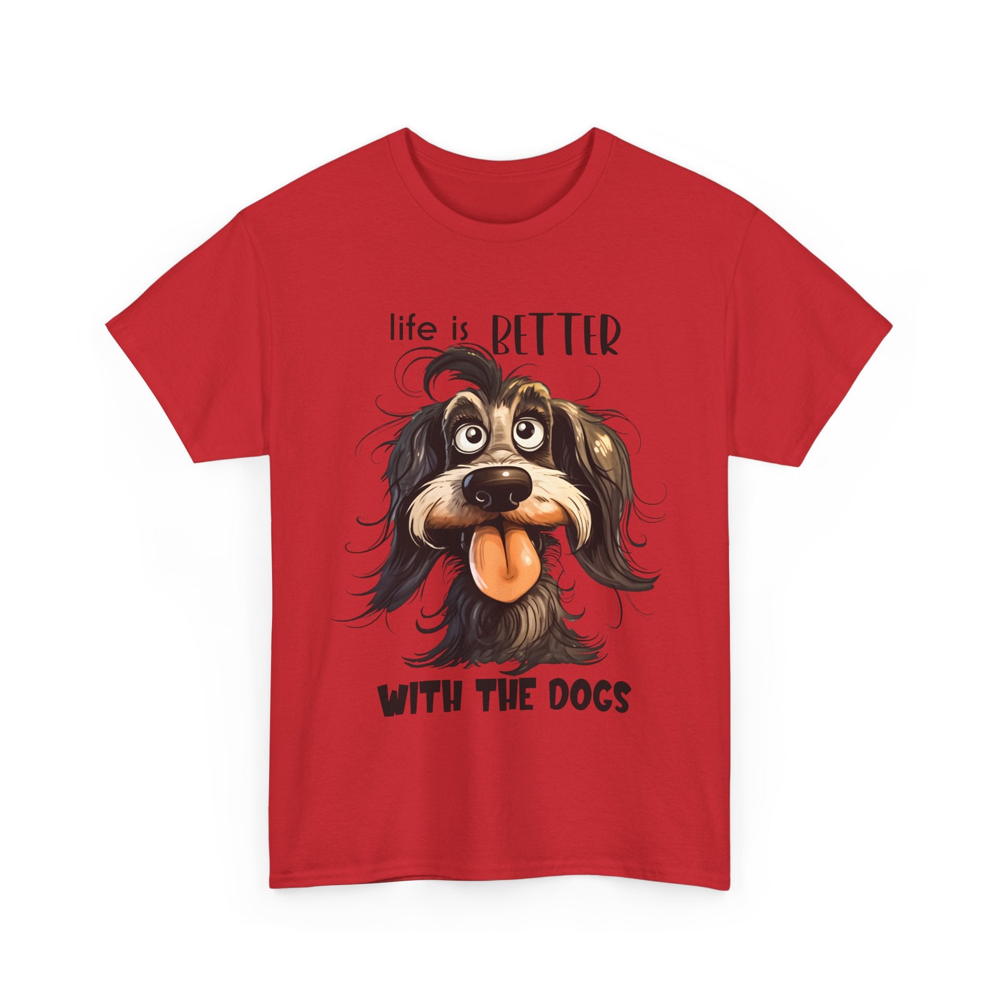Life is Better with the Dogs Unisex Tee, Funny Dog Lover T-Shirt, Pet Gift, Dog Mom Shirt, Animal Lover Apparel