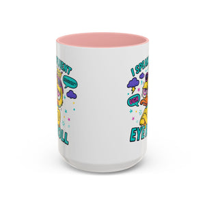 attitude Sassy Eye Roll Coffee Mug,  for Coffee Lovers, Gift for Friends, Quirky Tea Mug, Humor  Cute Kitchen Decor