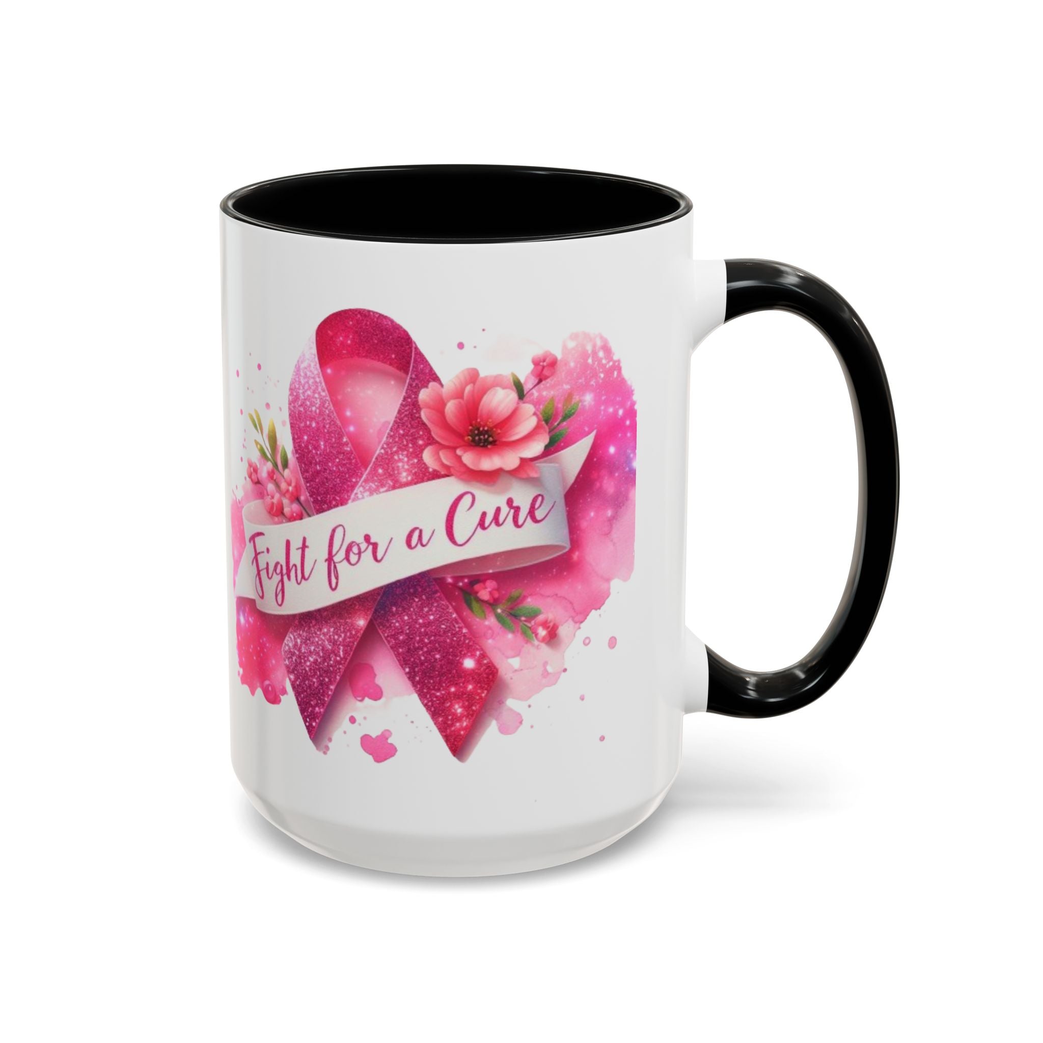Inspirational Breast Cancer Awareness Coffee Mug - Fight for a Cure, Support Cancer Survivors, Gifts for Her, Pink Ribbon Design, [...]