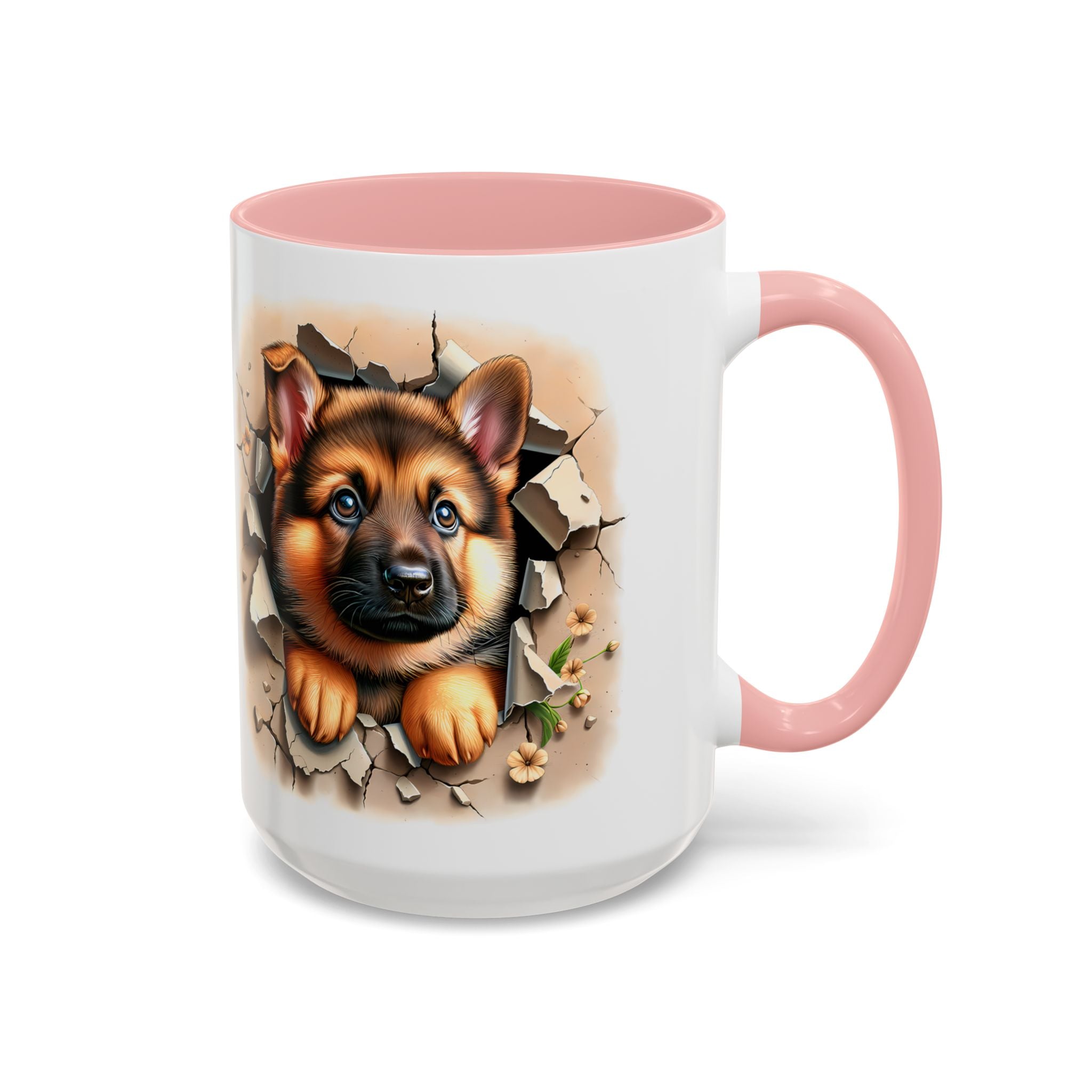German Shepherd Accent Coffee Mug | Dog Lover Gift, Tasty Hot Beverage Cup, Pet Themed Kitchenware, Animal Adoption Cup, Unique Pet Gift