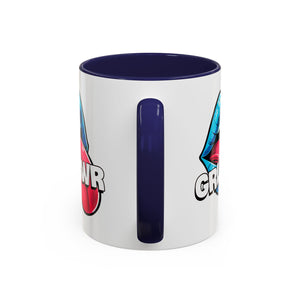 GRL PWR Accent Coffee Mug - Bold Fun Design for Empowerment, Great Gift for Friends, Coffee Lovers, Birthdays, and Celebrations