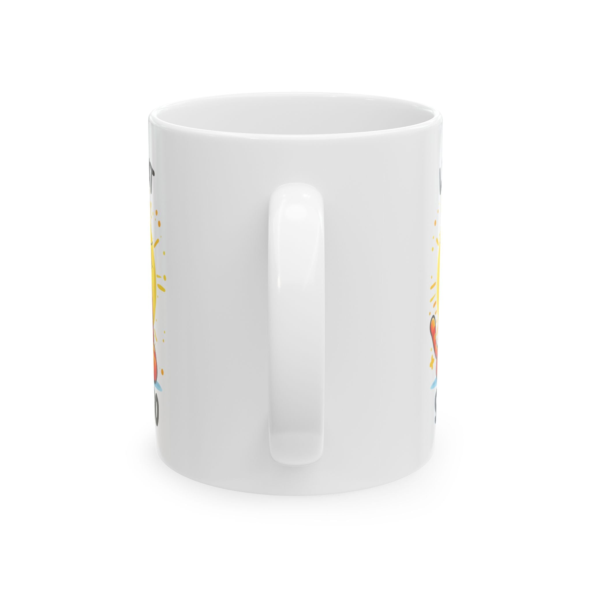 yoga cat let go funny Ceramic Mug, (11oz, 15oz)