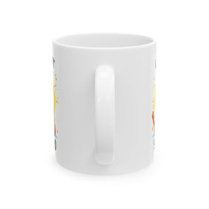 yoga cat let go funny Ceramic Mug, (11oz, 15oz)