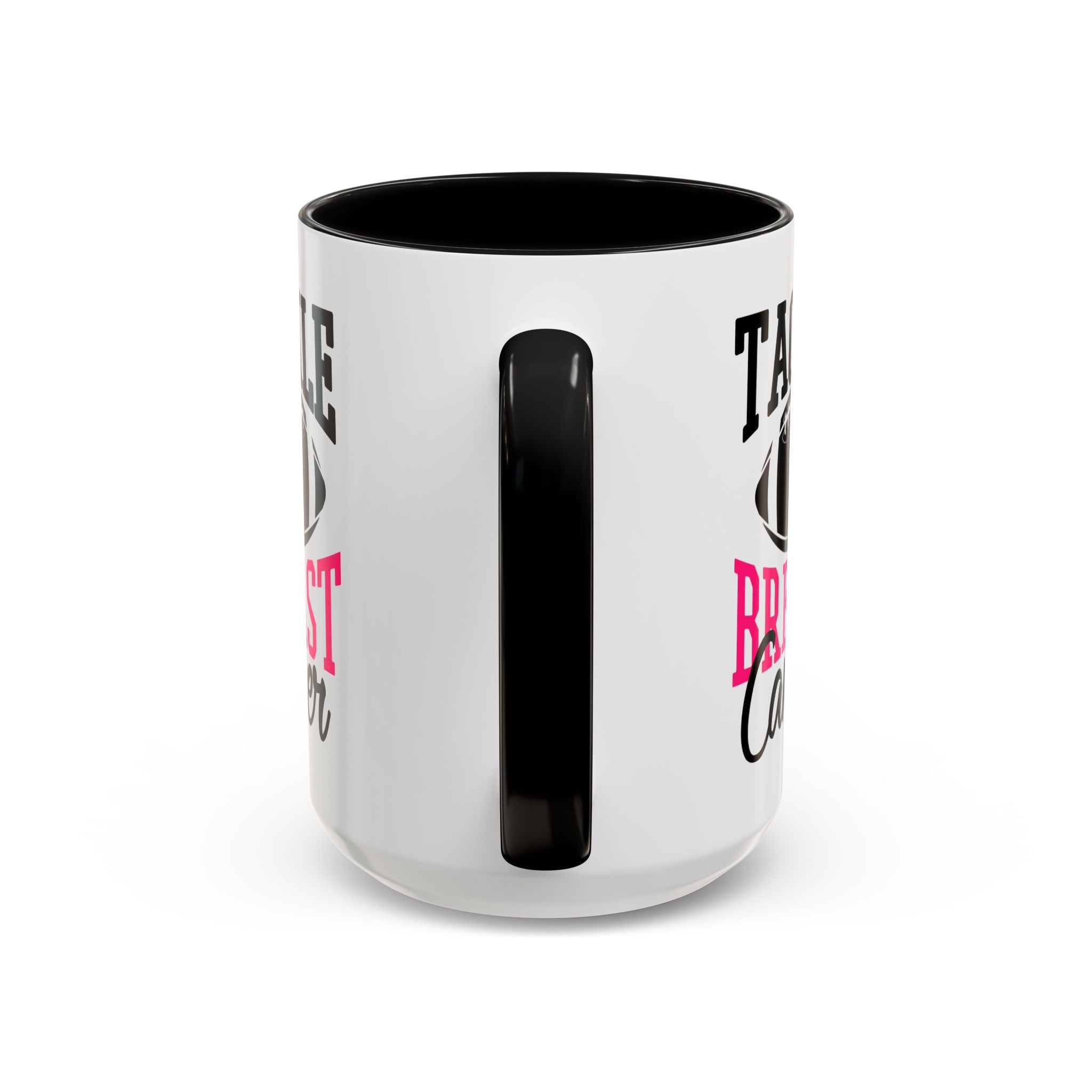 Tackle Breast Cancer Coffee Mug, Supportive Gift for Football Fans, Awareness Mug, Cheer Team Spirit, Fundraiser Drinkware