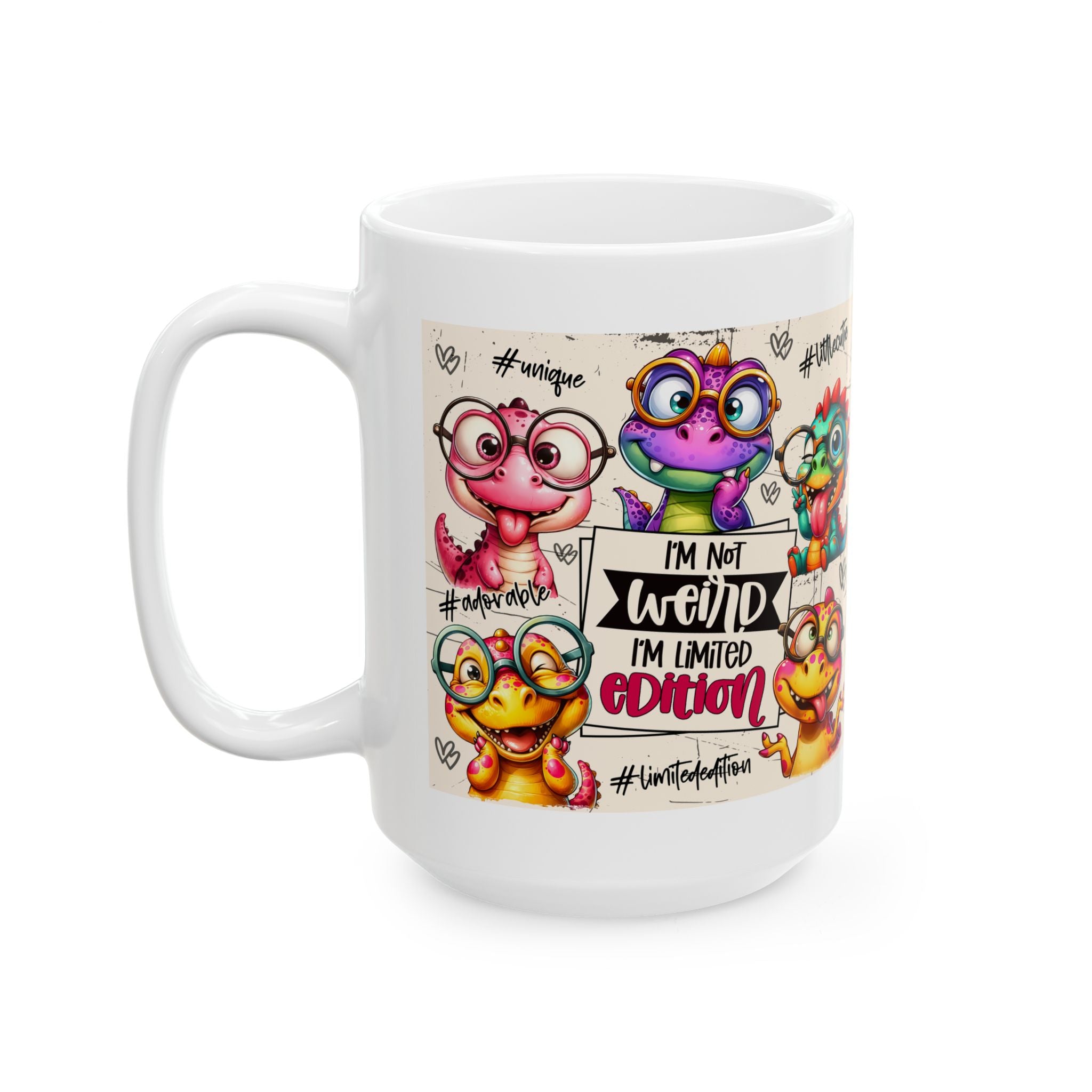 funny Dinosaur coffee Mug, Playful Coffee Cup  Cute Gift for Birthdays, Fun Desk Decor, Dino Lover Gift