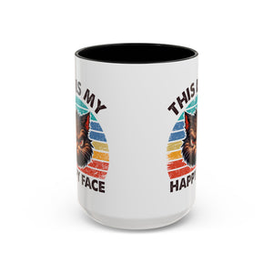 grumpy cat this is my happy face Accent Coffee Mug (11, 15oz) by the x m world