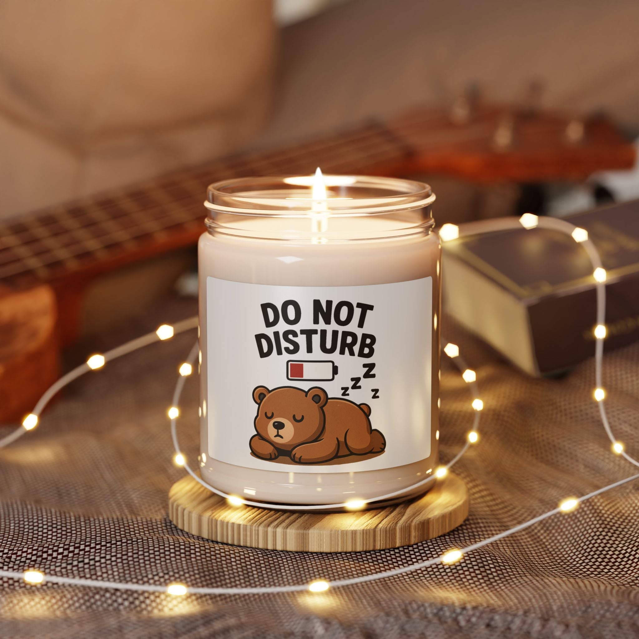 Cozy Bear Scented Candle, Do Not Disturb Soy Candle, Relaxing Home Decor, Gift for Friends, Aromatherapy Candle