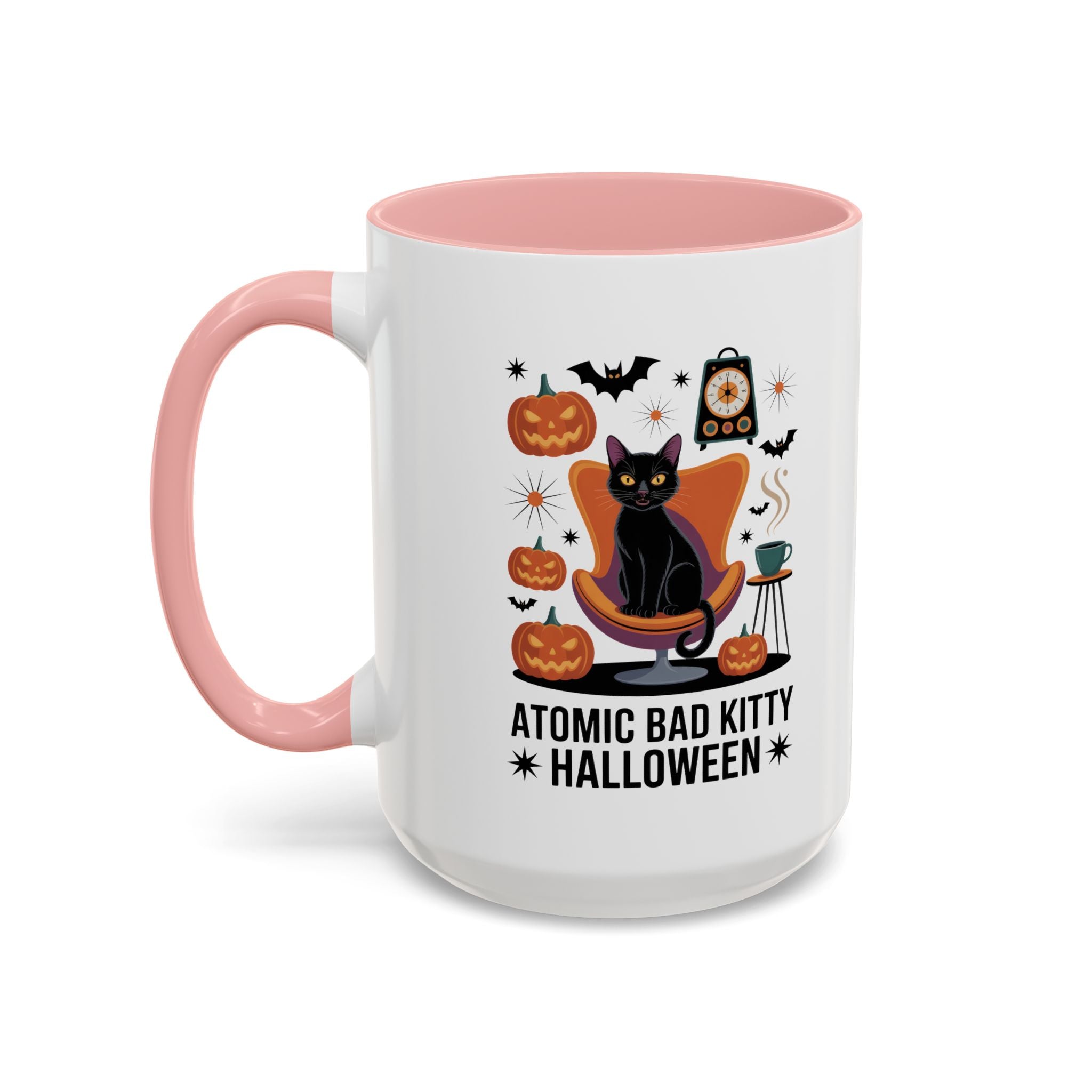 Halloween Themed Coffee Mug – Atomic Bad Kitty Design