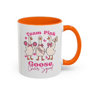 cancer awareness Team Pink Goose Cheer Squad Coffee Mug - Cute Animal Mug for Fun Gifts,   Home Decor/Office Use