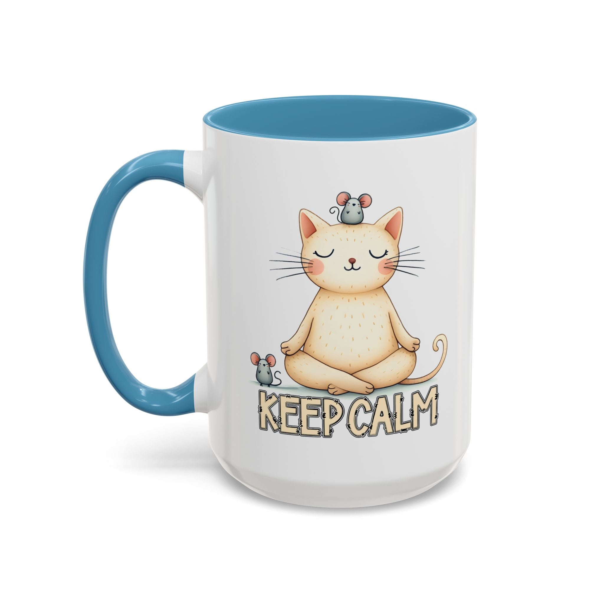 Serene Cat Coffee Mug, Funny Pet Lover's Gift, Cute Keepsake for Relaxation, Relaxing Drinkware, Quirky Home Decor