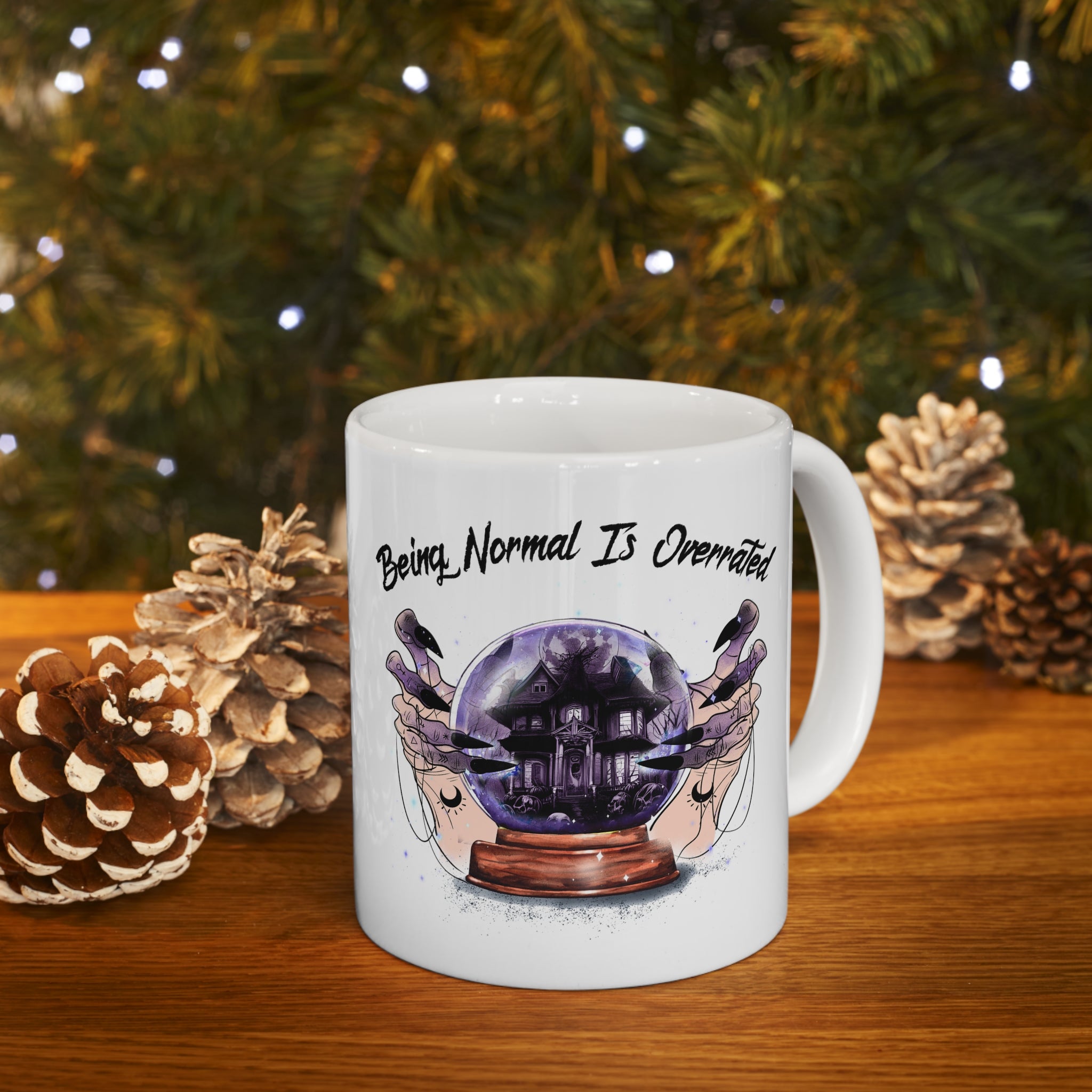 Halloween coffee mug normal is overrated Ceramic Mug 11oz gift for her mom grandma great stocking stuffer