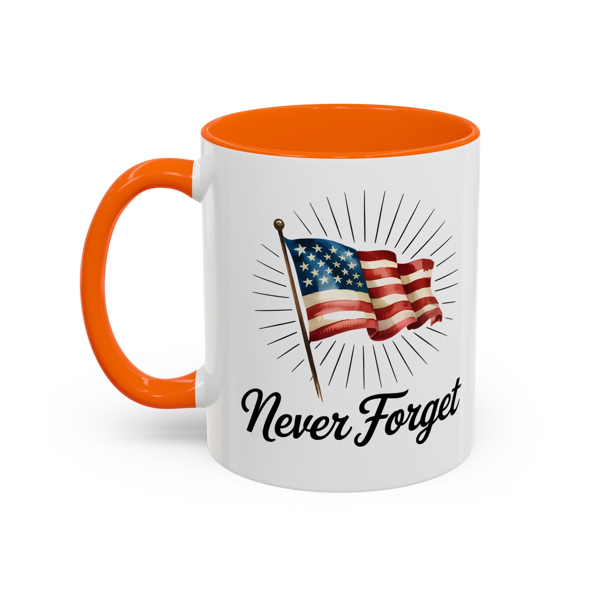 Patriotic Never Forget Coffee Mug - 11oz & 15oz USA flag