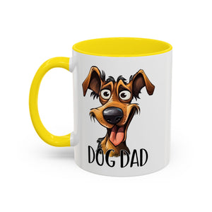 Dog Dad Accent Coffee Mug - Fun Gift for Dog Lovers, Pet Fathers, Father's Day, Birthday, Coffee Lovers