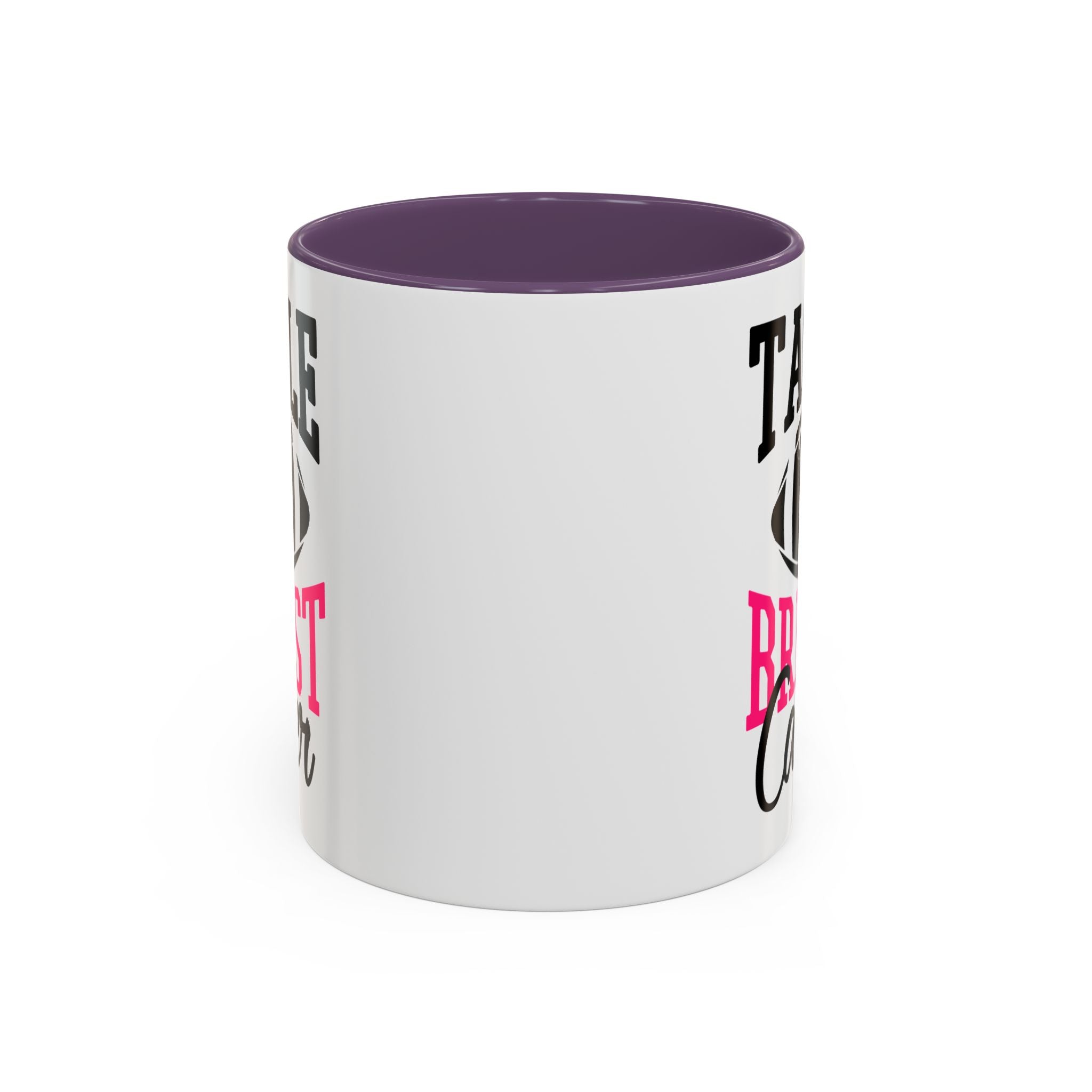 Tackle Breast Cancer Coffee Mug, Supportive Gift for Football Fans, Awareness Mug, Cheer Team Spirit, Fundraiser Drinkware