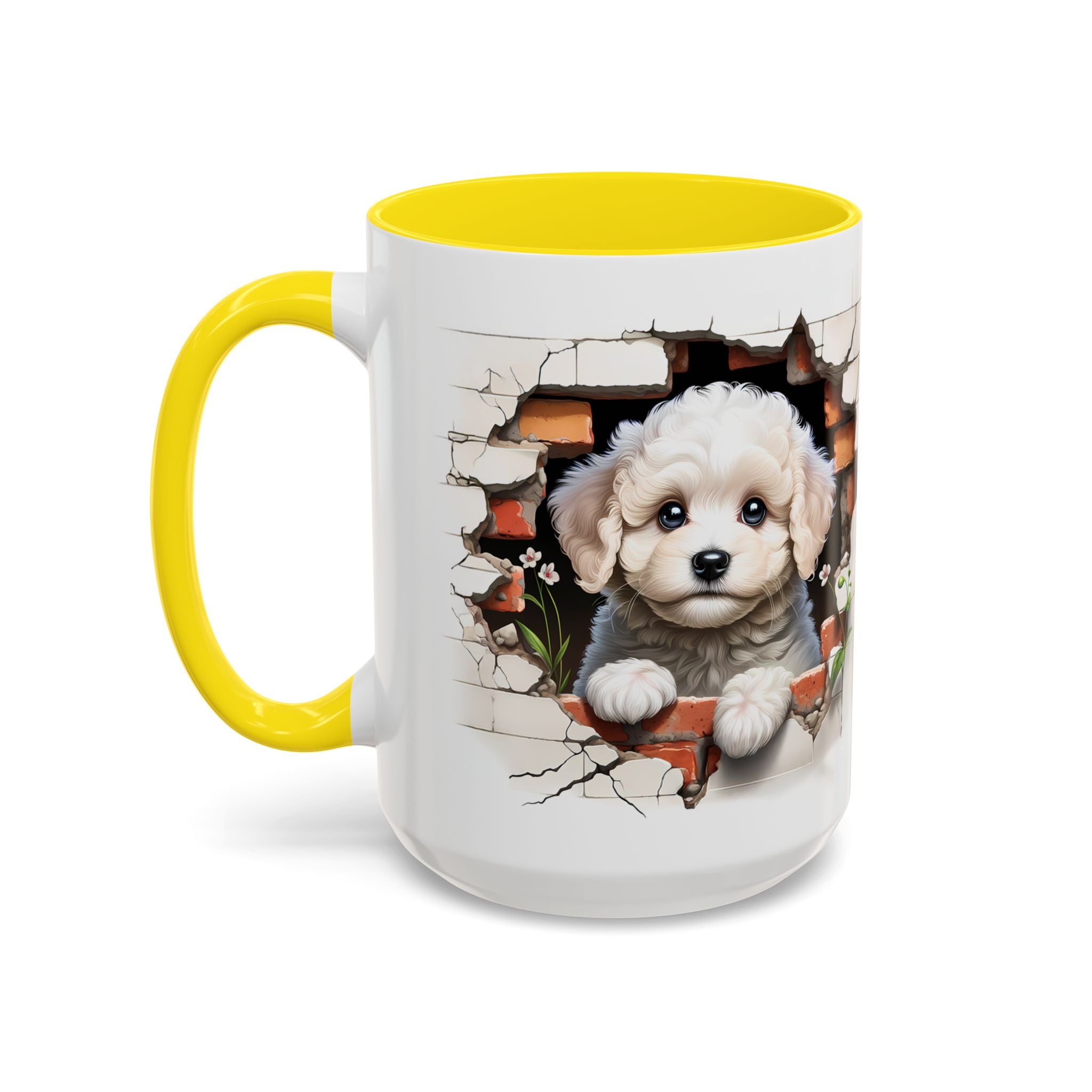 Cute Puppy Accent Coffee Mug - Adorable Dog Lover Gift, Pet-Themed Mug, Home Decor, Ideal for Gifts, Animal Enthusiast