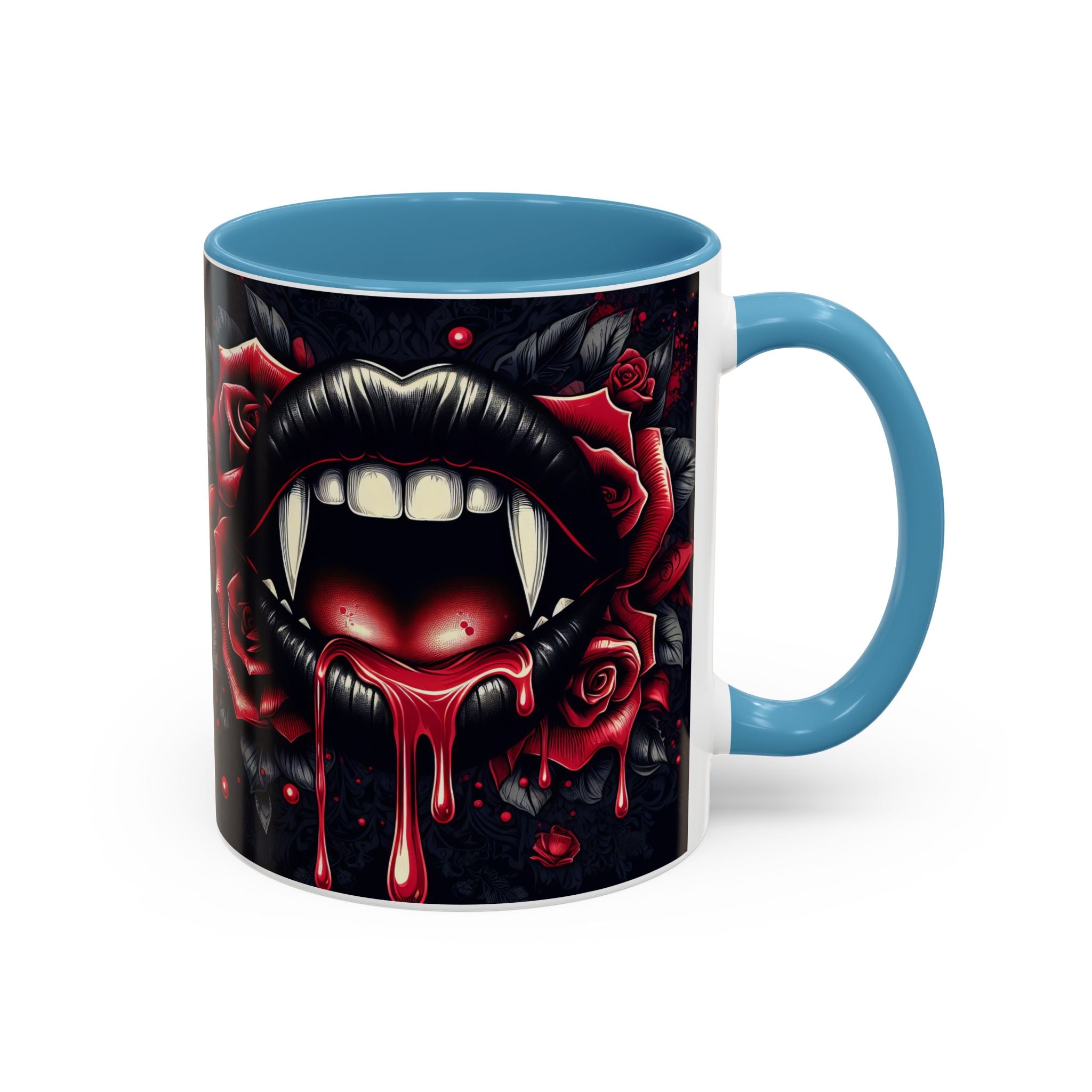 Gothic Vampire Rose Coffee Mug | Perfect for Halloween, Unique Gift, Dark Aesthetic, Gothic Decor, Horror Collectible
