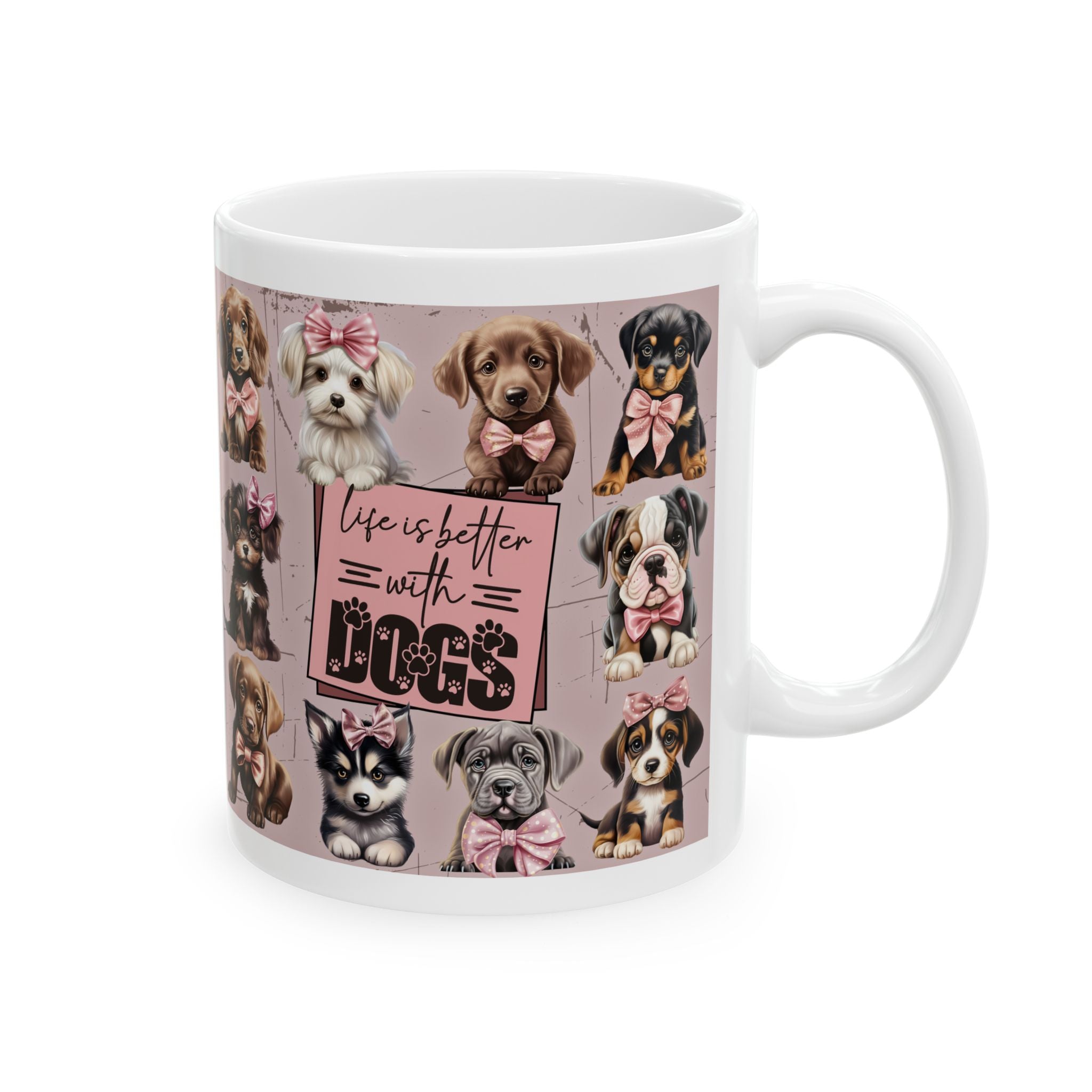 Puppy Love coffee Mug – Adorable Dog-Themed Coffee Cup, Gift for Dog Lovers, Pet Parent Mug, Cute Animal Décor, Birthday Present