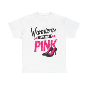 Warriors Wear Pink T-Shirt | Support Breast Cancer Awareness, Gift for Survivors, Inspirational Tee, Unisex Cotton Shirt