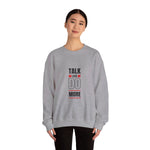 Talk less do more Unisex Heavy Blend™ Crewneck Sweatshirt personalized products