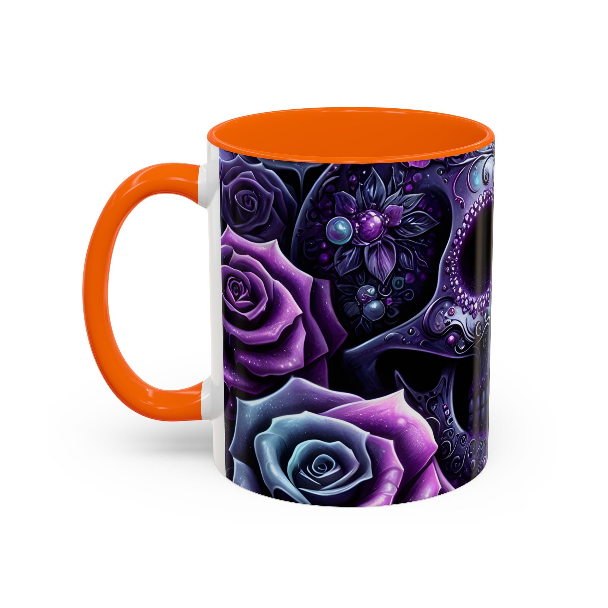 Gothic Skull Accent Coffee Mug - 11oz & 15oz roses fantasy