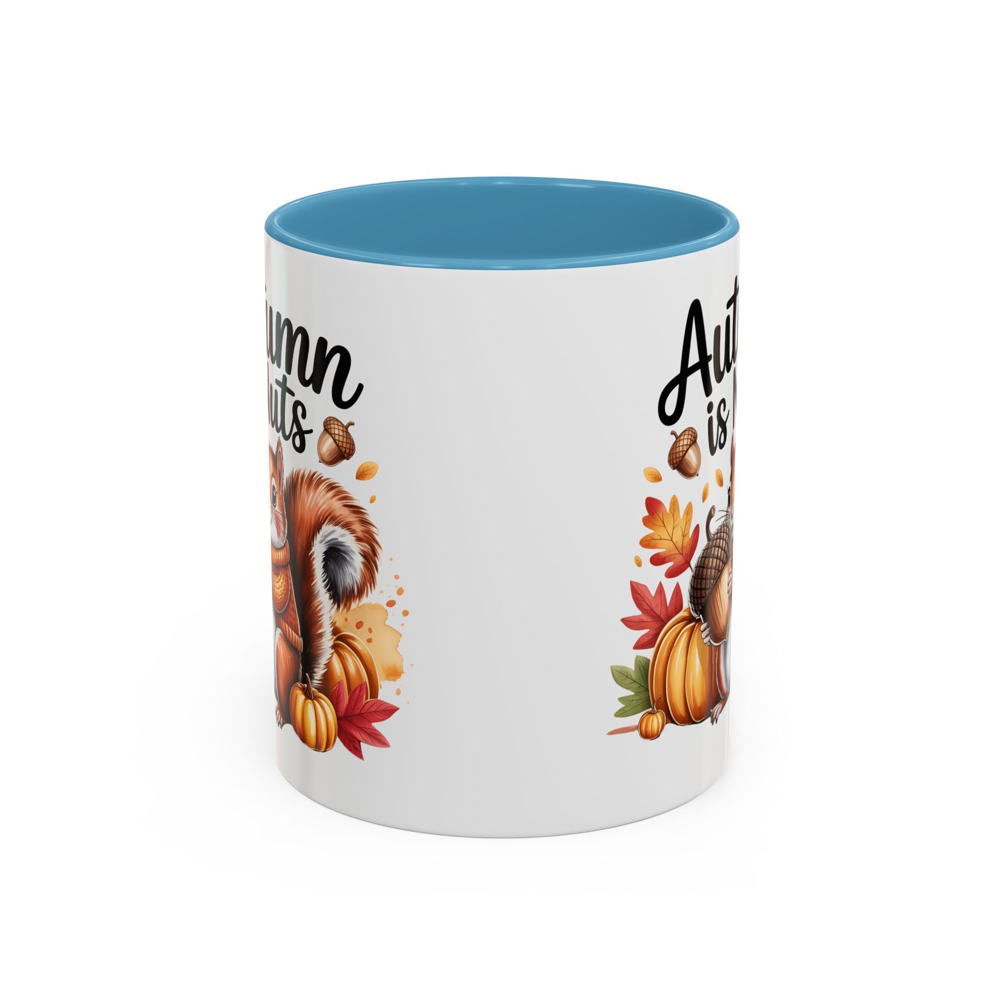 Autumn is nuts  Accent Coffee Mug - Perfect for Fall Celebrations nature and animal lovers