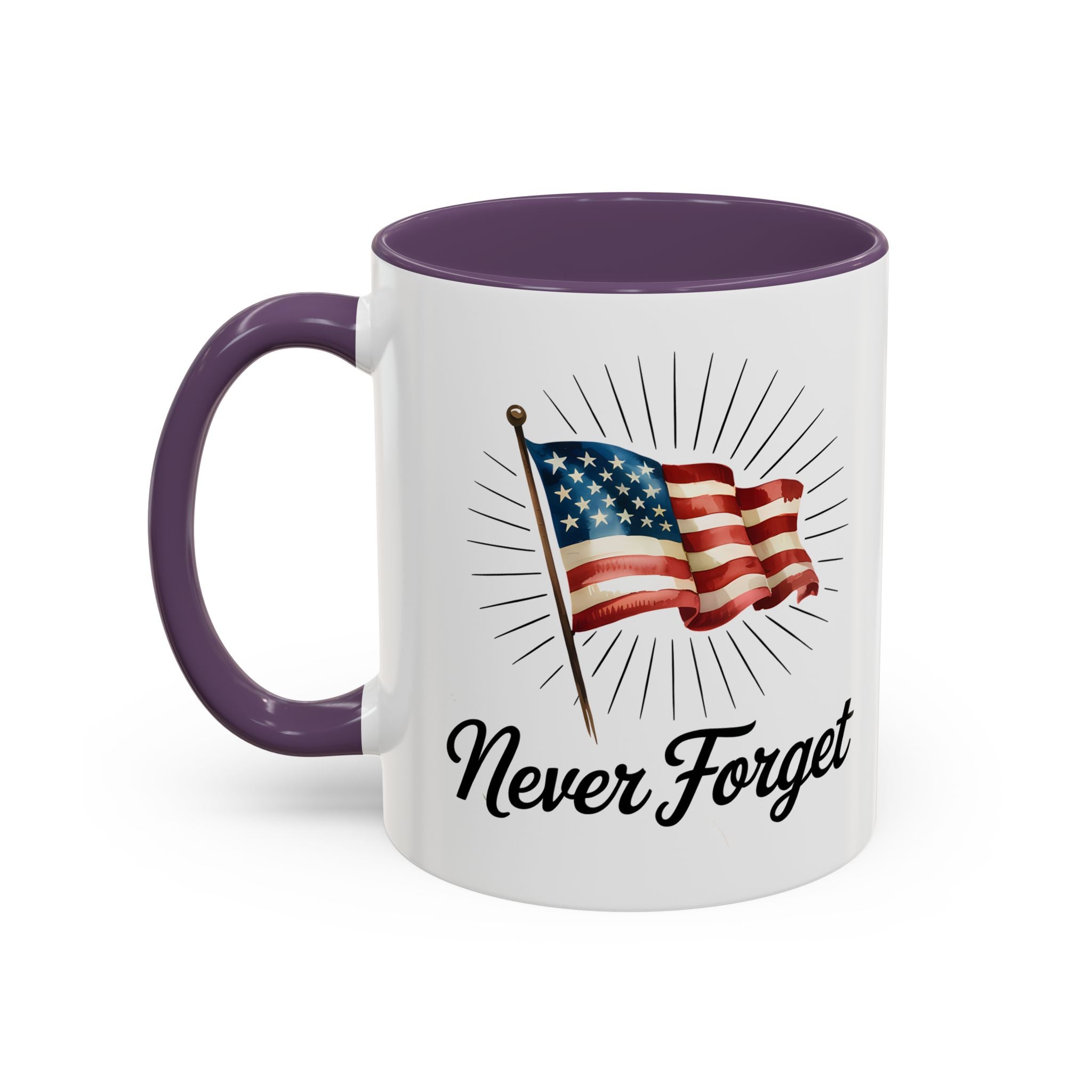Patriotic Never Forget Coffee Mug - 11oz & 15oz USA flag