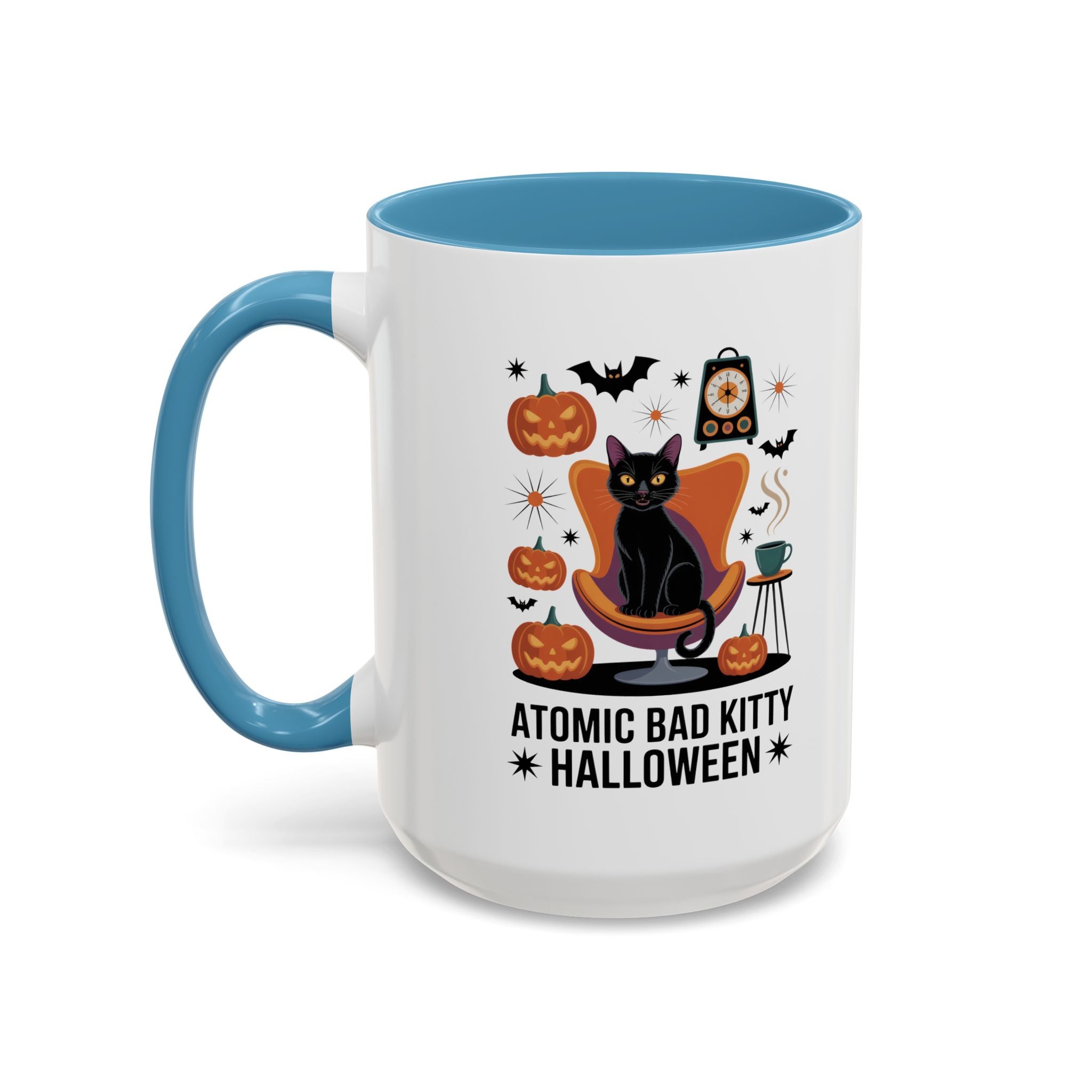 Halloween Themed Coffee Mug – Atomic Bad Kitty Design