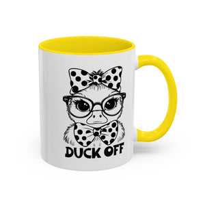 Duck off  Coffee Mug - Fun Gift for Bird Lovers, Birthday, Office Décor, Humorous Kitchenware, Unique Drinkware
