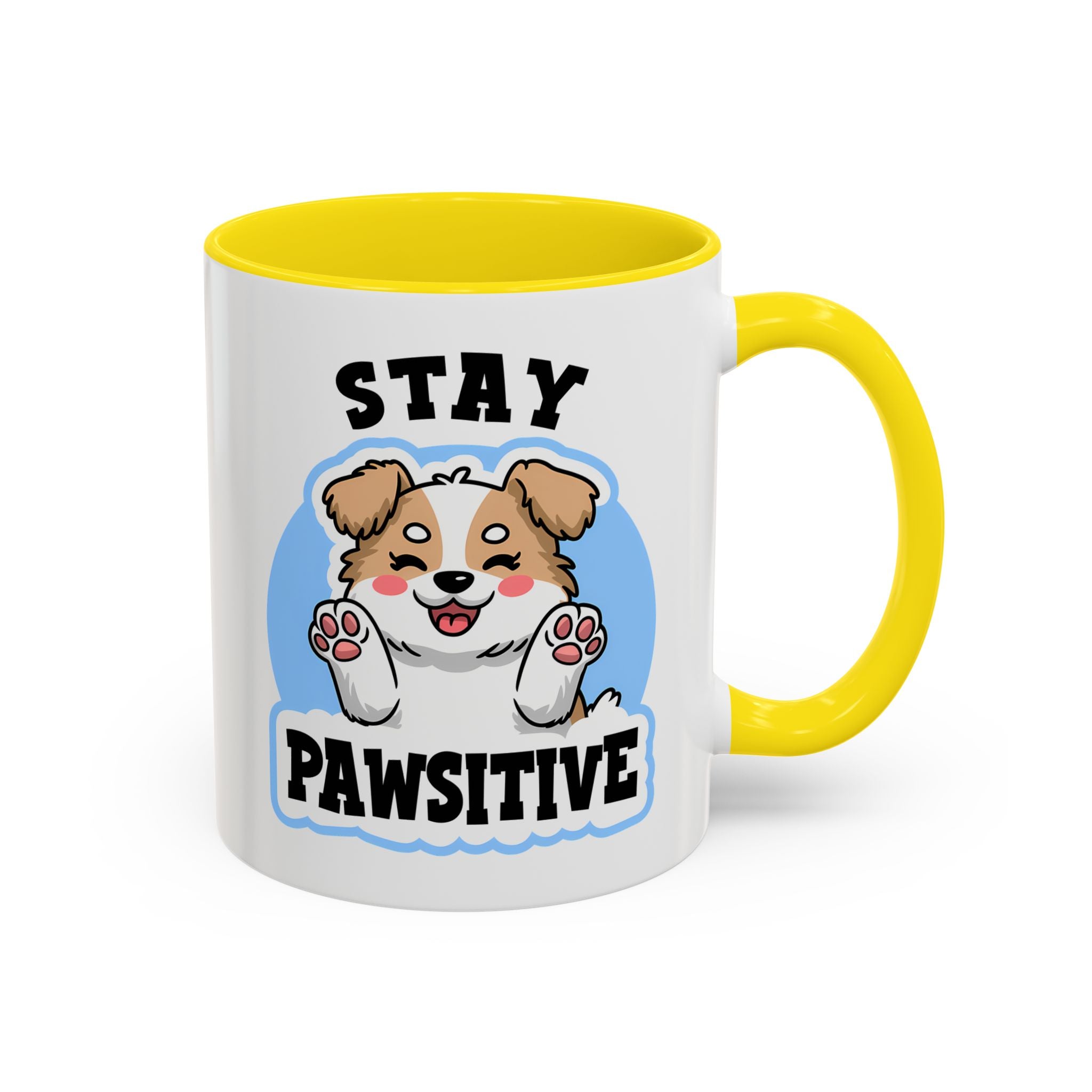 Cute Stay Pawsitive Coffee Mug - Perfect Gift for Dog Lovers mental health