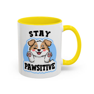 Cute Stay Pawsitive Coffee Mug - Perfect Gift for Dog Lovers mental health
