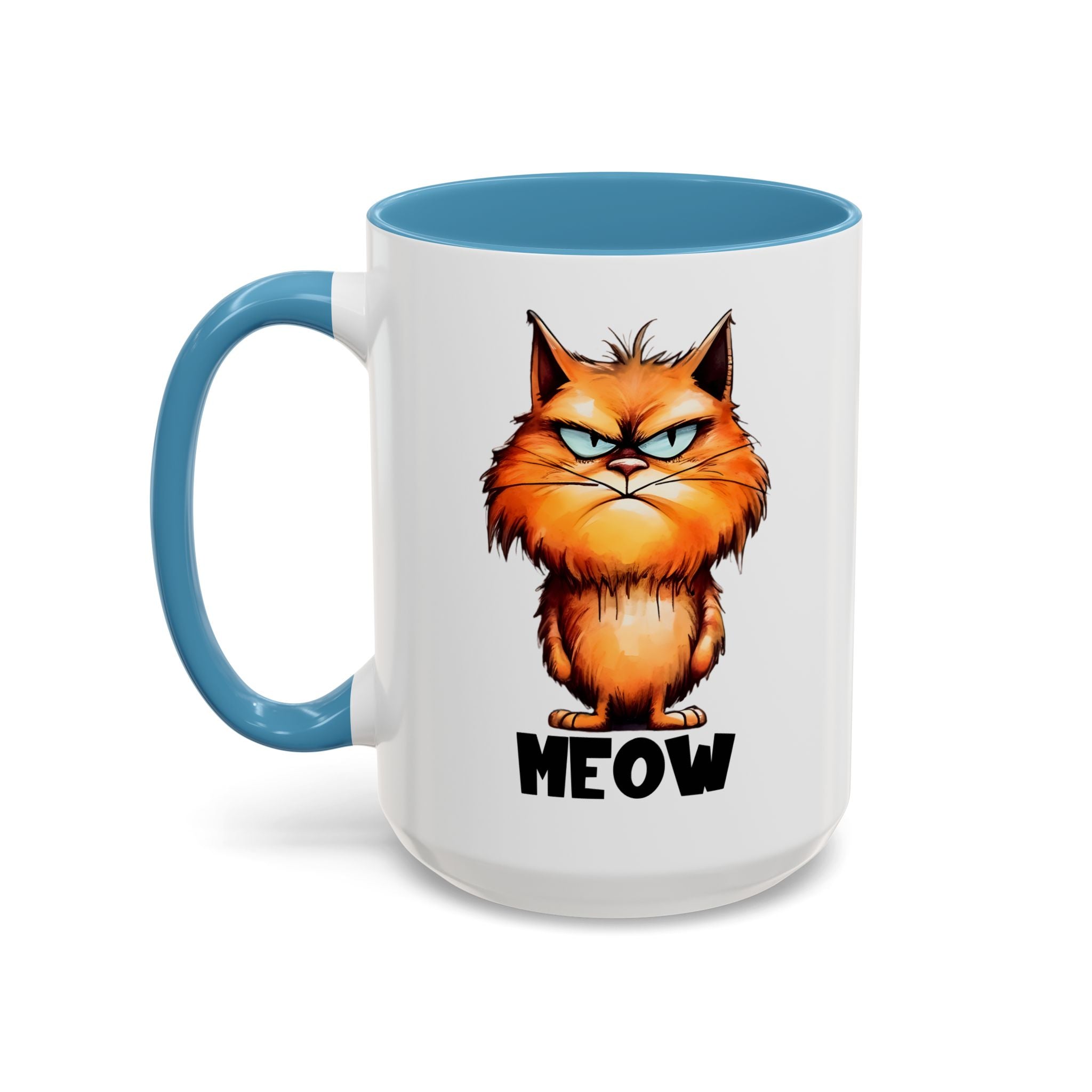 Funny grumpy  Cat Accent Coffee Mug - Perfect Gift for Cat Lovers, Meow Mug, Pet Owner Present, Caffeine Fix, Novelty Drinkware