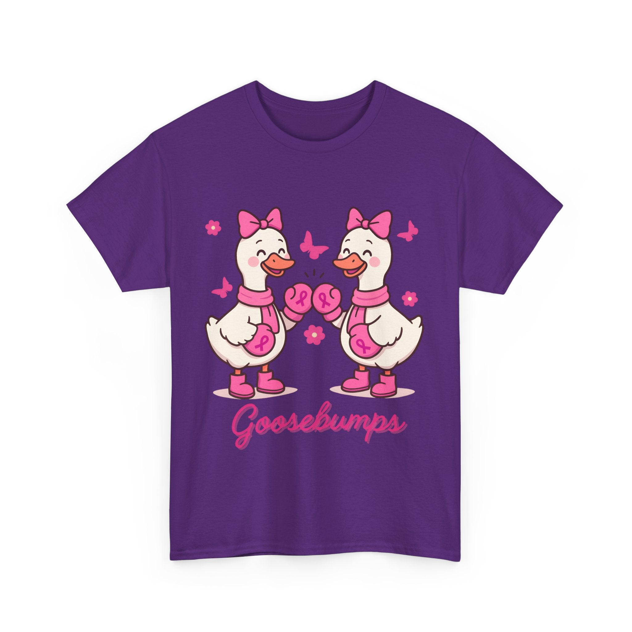 Cancer awareness Goosebumps Unisex Cotton Tee for Animal Lovers, Gift for Friends, Casual Wear,